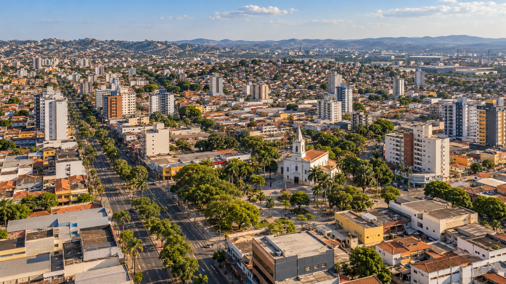 Panorama gerado inspirado nos bairros urbanos de Contagem