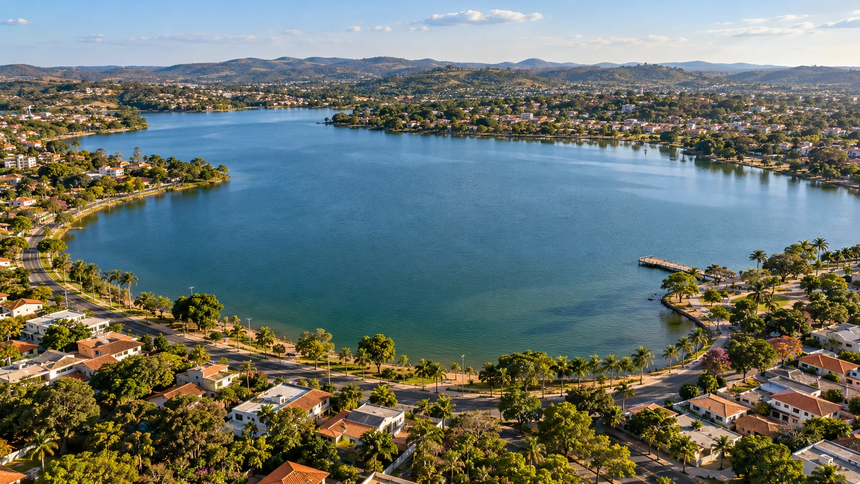 Panorama gerado inspirado na Lagoa Central de Lagoa Santa